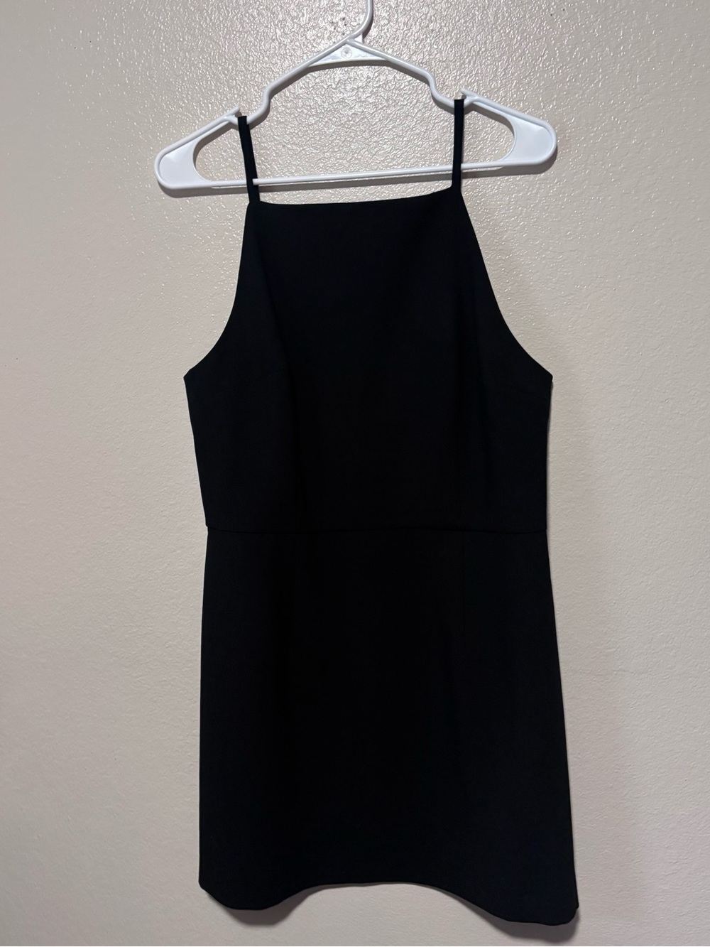 French Connection Essential  Little Black Dress High-Neck Mini Dress size 10